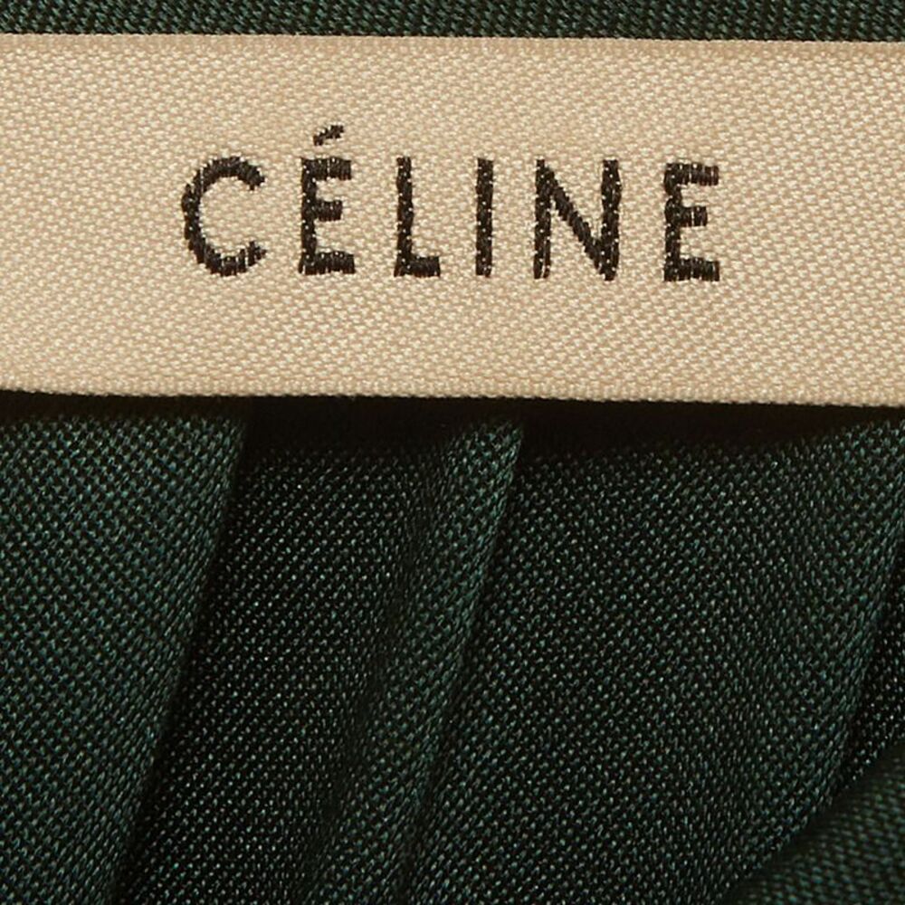Celine Green Silk Shift Mini Dress S - Picture 5 of 6